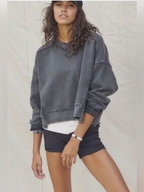 FP Movement Intercept Crewneck Sweatshirt Black Gray M